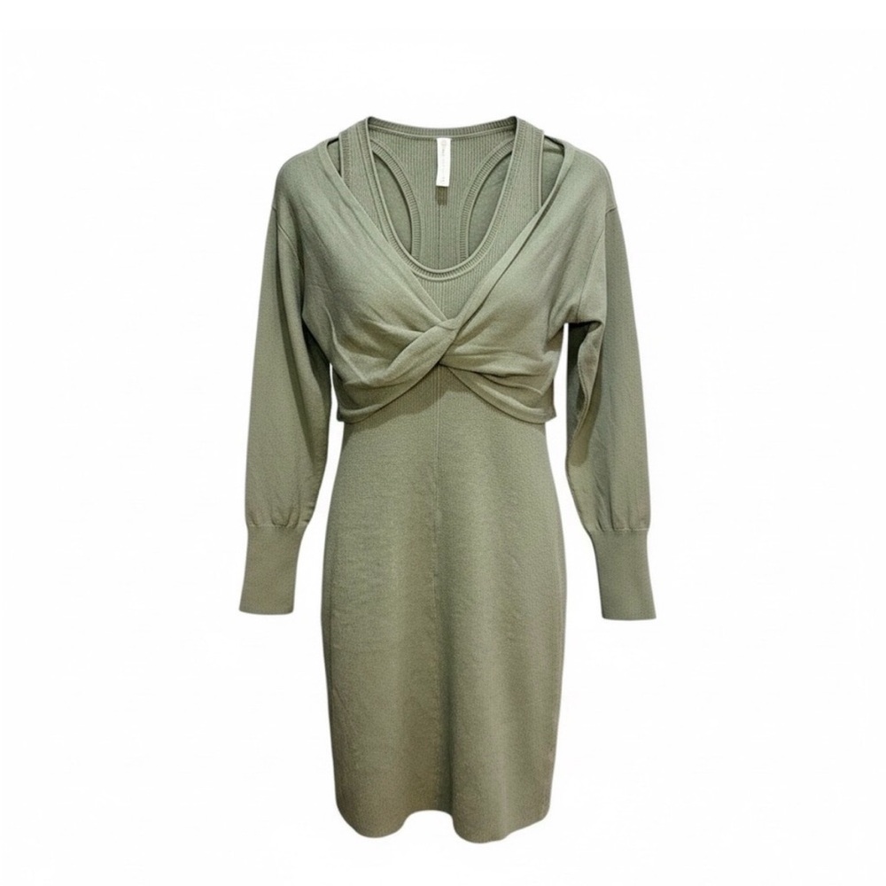 Anthropologie daily practice two piece sweater dress set twist front